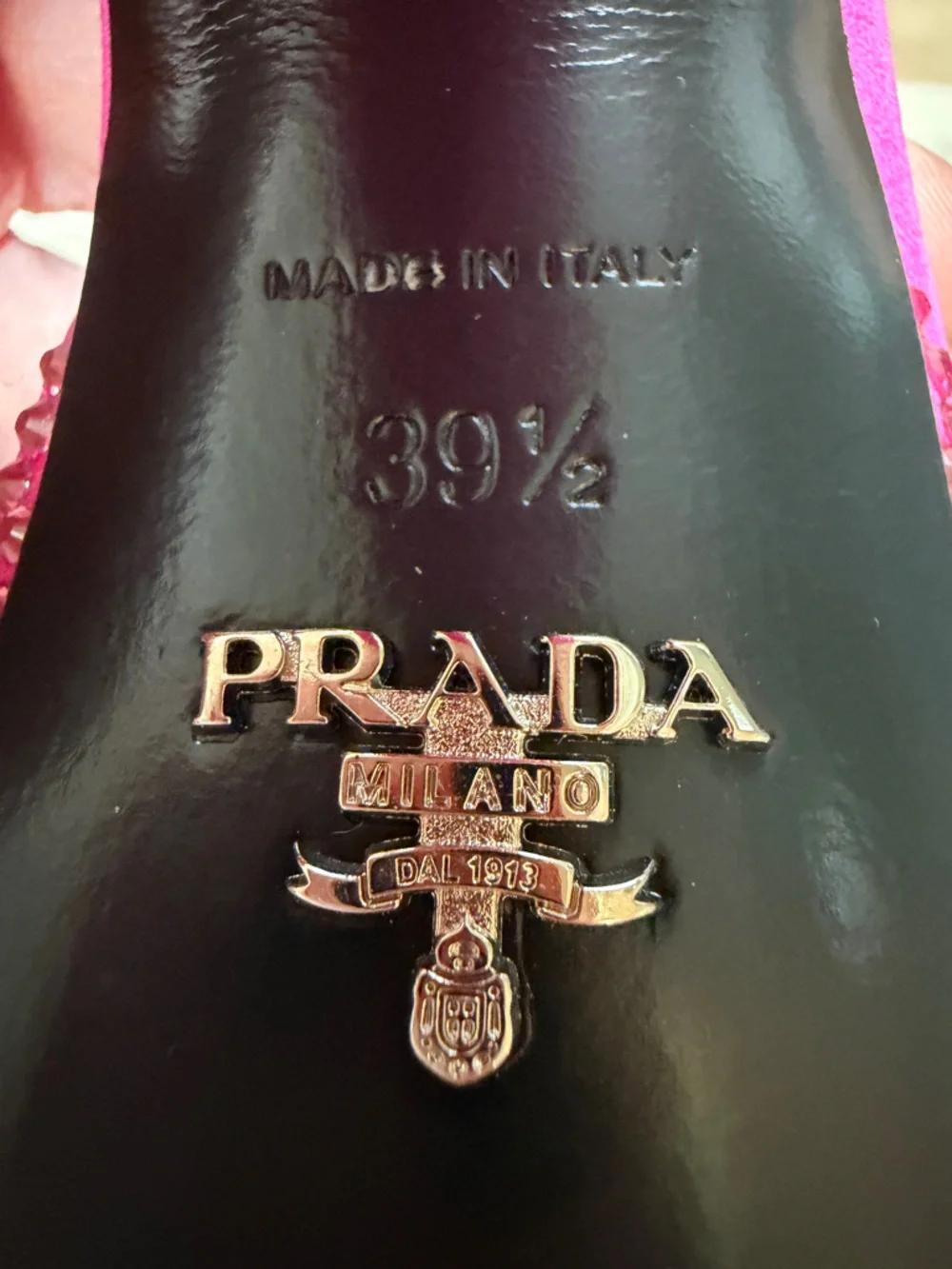 NWT!! PRADA Hot Pink Crystal-Embellished 135mm Platform Sandals